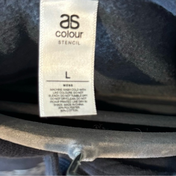 AS Colour Pullover Blue Hoodie Sweatshirt Men's Size L Fits Like A Medium - Picture 12 of 13